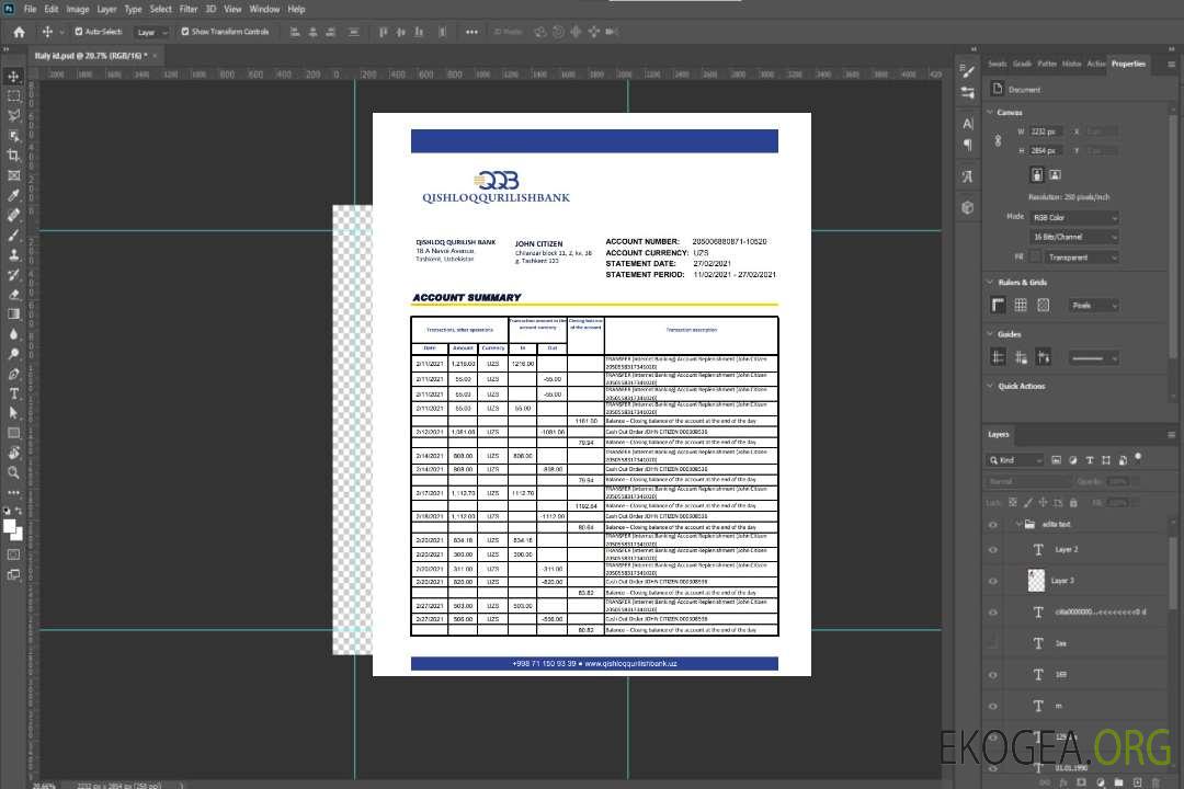 Ouzbékistan Qishloq Qurilish Bank excel pdf template Ouzbékistan Qishloq Qurilish Bank excel pdf template